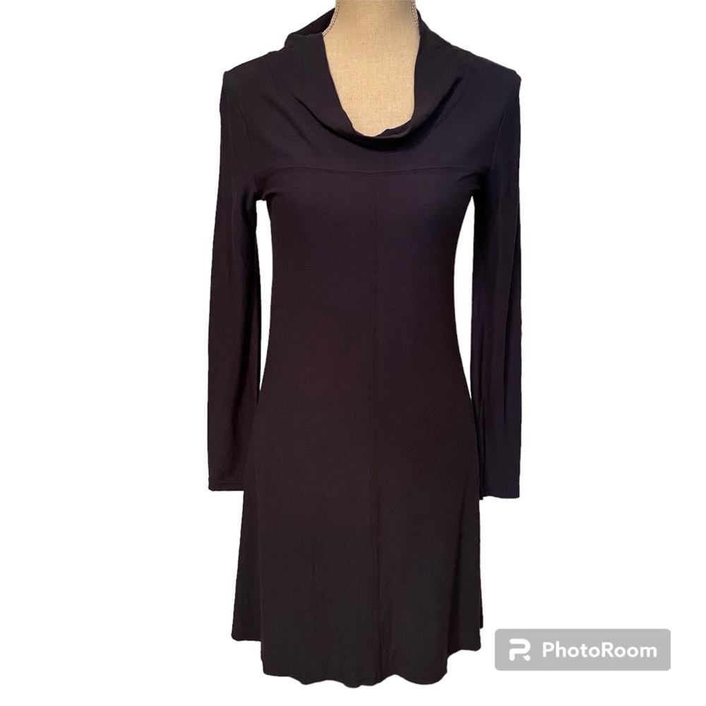 HORNY TOAD DRESS MINI NAVY BLUE TEE FABRIC LONG SLEEVE SIZE S